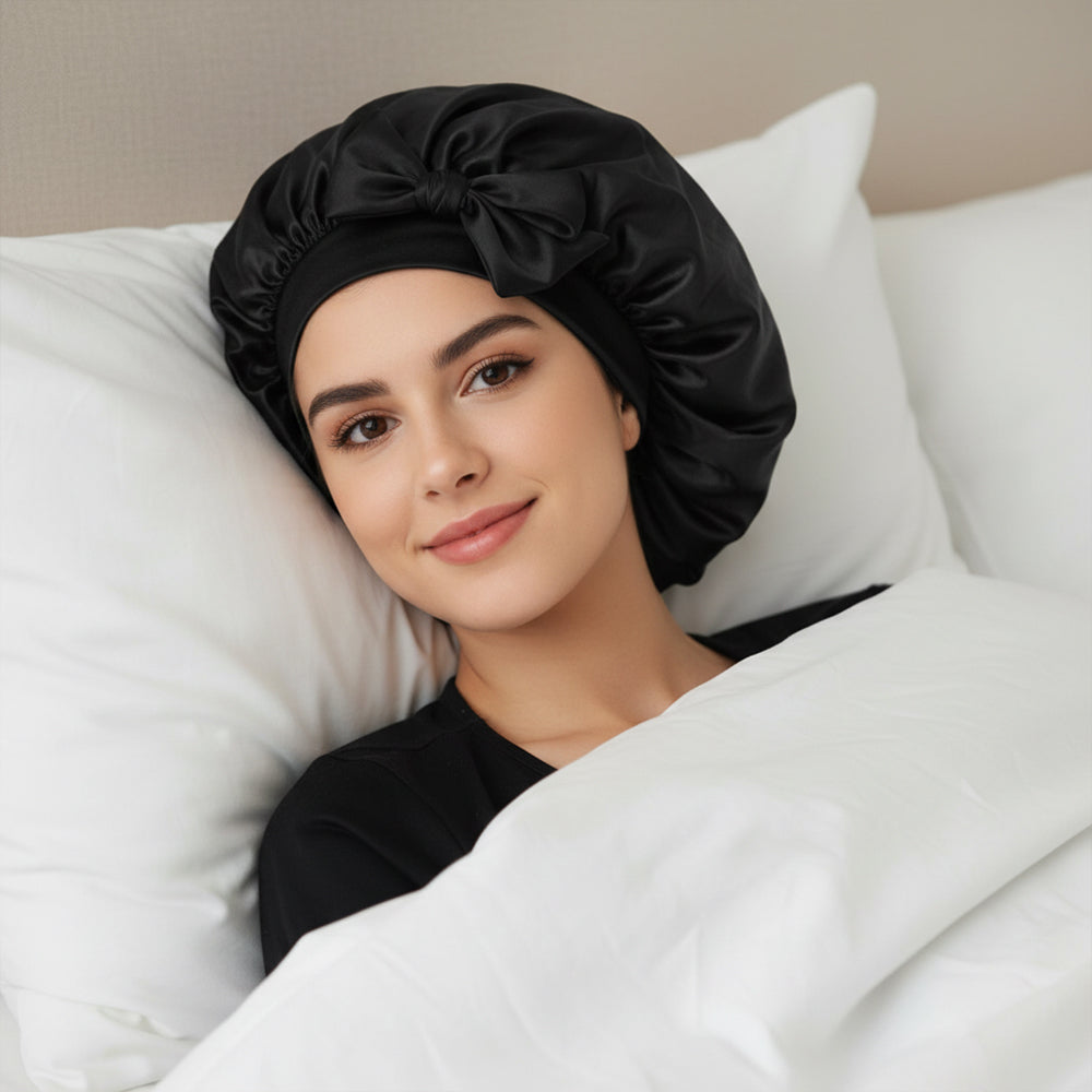 Bonetă de mătase pentru toată noaptea - rămâne pe cap toată noaptea garantat