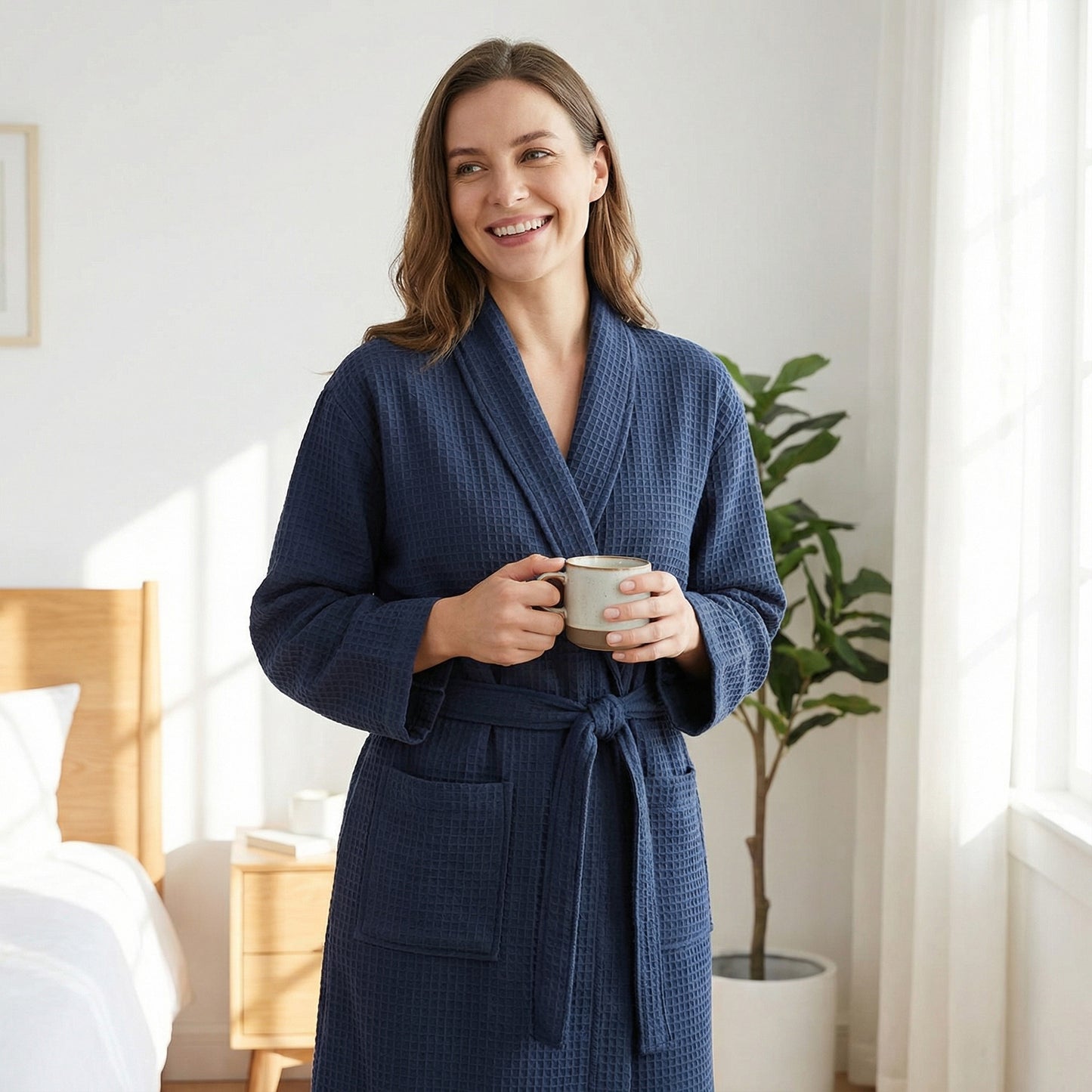 Women Luxury Cotton Bathrobe