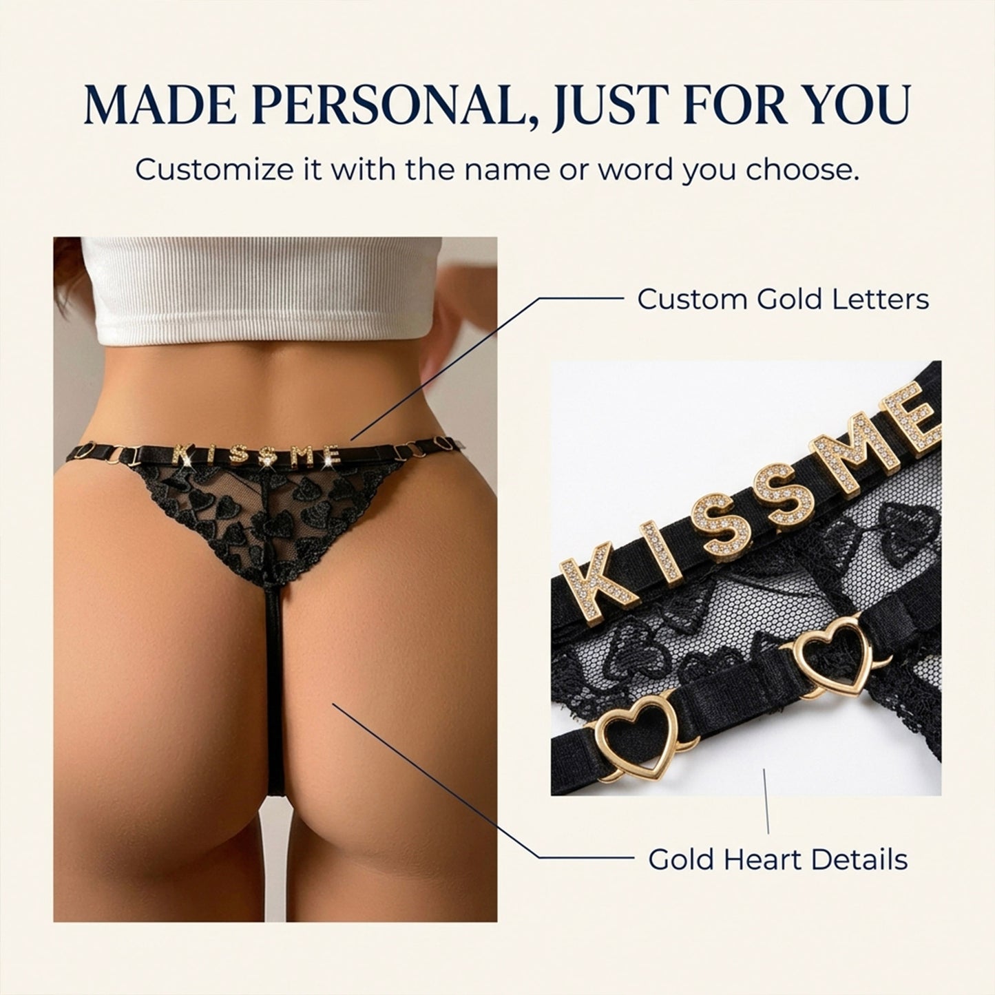 Personalized Lace Thongs