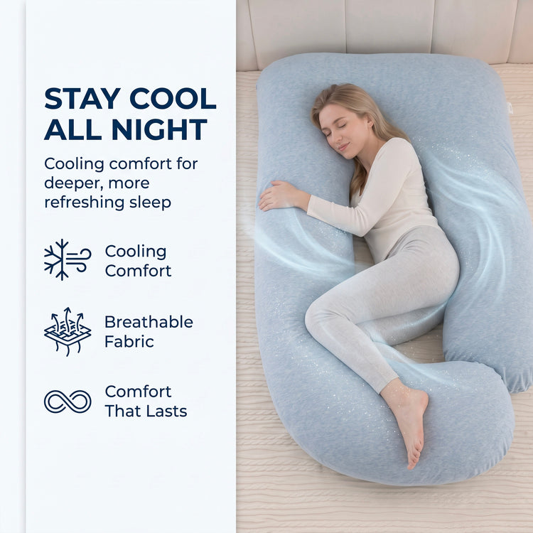 Cuscino Maternità a Forma di U - Indispensabile per Comfort Regolare e Sonno in Gravidanza