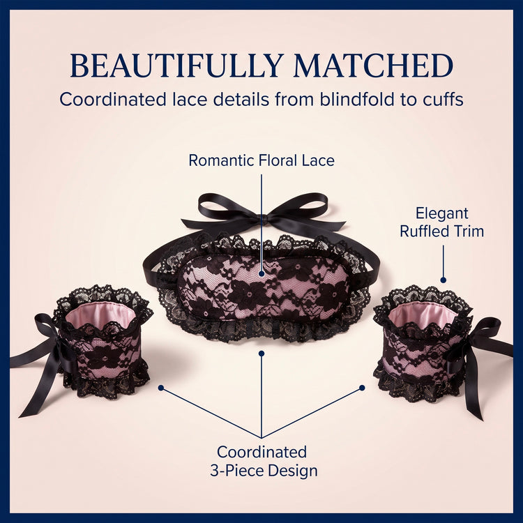 Lace Bind Set - Intimacy Blindfold & Handcuffs Set