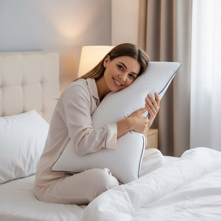 Luxury Hotel Bed Pillow –  Down Alternative & Goose Feather Cooling Pillow