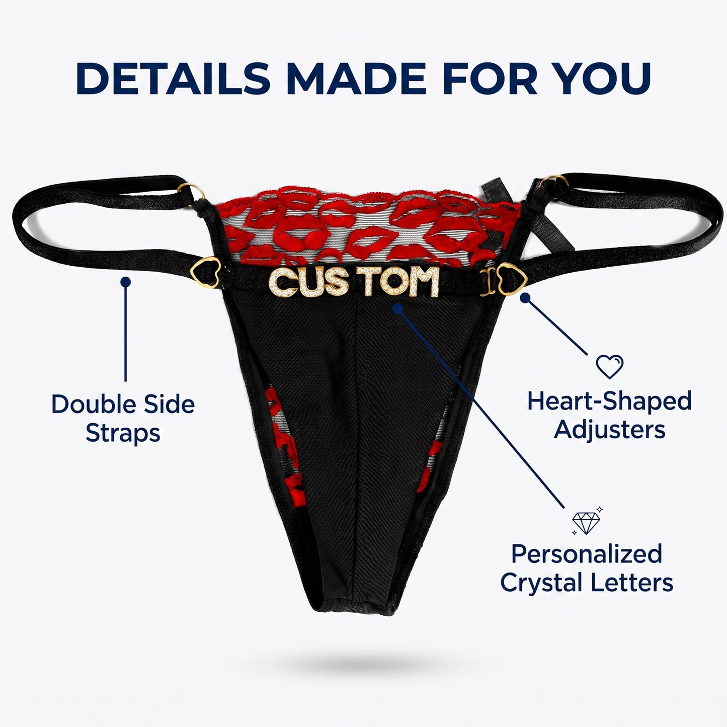 Personalized Lace Thongs