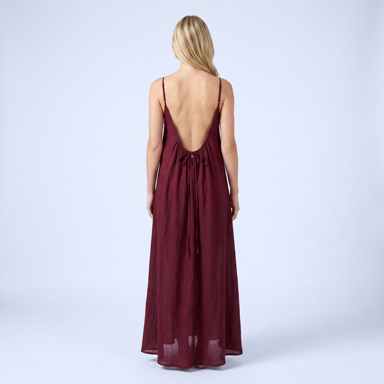 Crimson Nights Maxi Dress