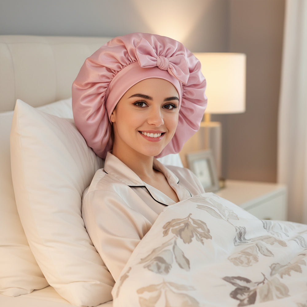 Bonetă de mătase pentru toată noaptea - rămâne pe cap toată noaptea garantat