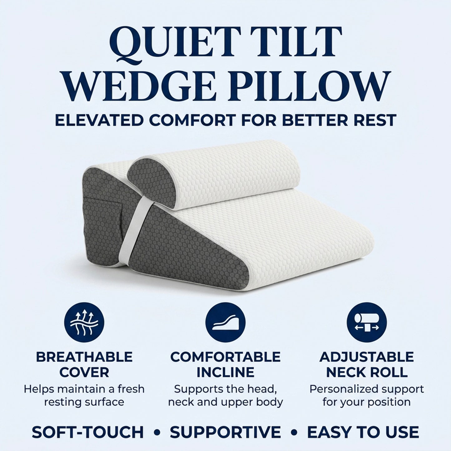 Quiet Tilt - Anti-Snoring Wedge Pillow